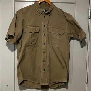 Cabela's Men's Short Sleeve Khaki Button-Down Shirt